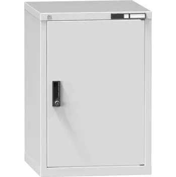 Dílenská skříňka KOMBI, v x š x h: 840 x 578 x 630 mm, 1 x dvířka, barva šedá RAL7035