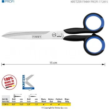 Krejčovské nůžky Krejčovské nůžky pro perfektní stříhání, délka 6