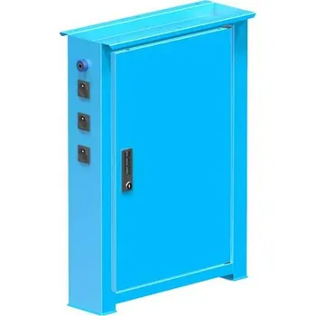 Dílenský stůl Podnož elektropneumatická, 3 x zásuvka 230V, pneu vývod, v. 840 mm, hl. 703 mm, barva modrá RAL5012