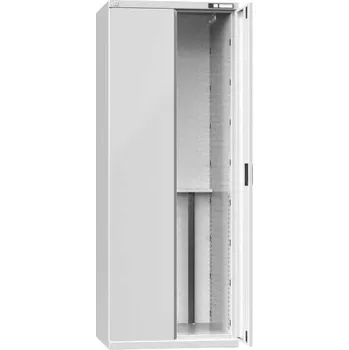 Skříň na CNC nástroje, d x v: 738x1950 mm, křídlové dveře, šedá RAL7035