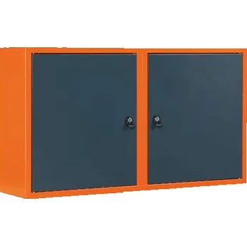 Nástěnná skříňka TECHNO Light, šířka 1064 mm, barva oranžová RAL2004/antracit RAL7016.