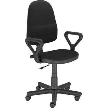 Kancelářská židle PRESTIGE s područkami, potah z látky Basic, barva antracit