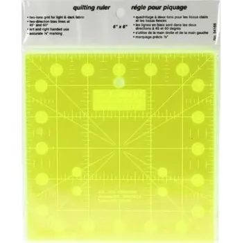 Příslušenství k šicímu stroji patchworkové pravítko 6x6 palců fluorescenční