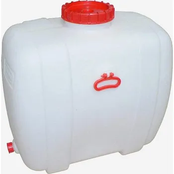 nádrž Plastová potravinářská nádrž, objem 200 l, s víkem a výpustným kohoutem