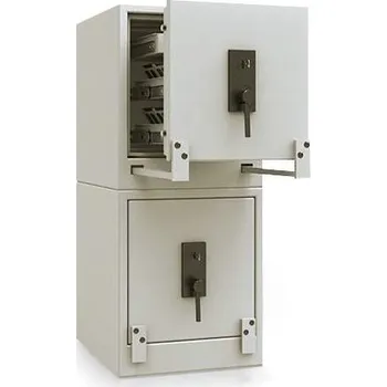 Trezor Bezpečnostní trezorová schránka pro datová media, třídy S60DIS a S2, provedení dvouschránkové, vnější: 1270 x 540 x 620mm, hmotnost 400kg,
