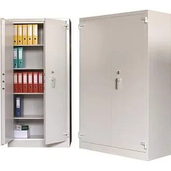 Skříň na dokumenty se zvýšenou protipožární ochranou, v x š x h: 1950 x 1260 x 550 mm, barva šedá RAL7035