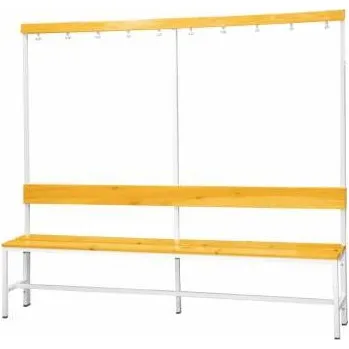 Šatnová lavice s věšákem, 10 x háček, délka 2000 mm.