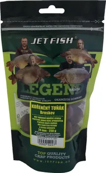 Boilies Jet Fish Boilie Legend Range 24 mm/250 g kořeněný tuňák/broskev