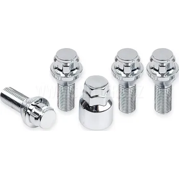 Šroubek na kolo Pojistné bezpečnostní šrouby M12x1,25x27 kužel, klíč 17/19, M-BLOCKY AB327