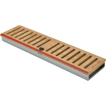 TRUMPF stěrače - dřevěné lůžko s vaničkou na CNC nástroje, d x š: 855x142 mm, 24 pozic