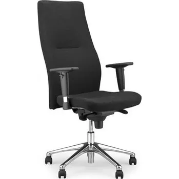 Luxusní, vysoká kancelářská židle ORLANDO s područkami, potah z látky Basic, černá