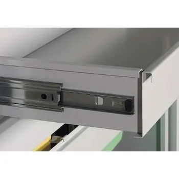 Zásuvka, šířka 1000 mm, nosnost 40 kg, barva šedá RAL7035