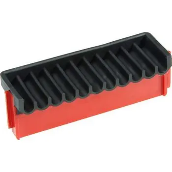 Skříňka na nářadí Plastové lůžko koncové, 11 odkládacích ploch, max. průměr 6 mm, 98x19,5x30 mm.