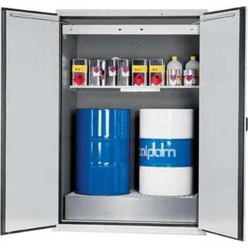 Bezpečnostní skříň , certifikát 90 min., pro 2 sudy., barva šedá,