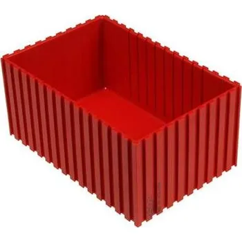 Skříňka na nářadí Plastová krabička, 102x152x70 mm, modul 10x15, barva červená.