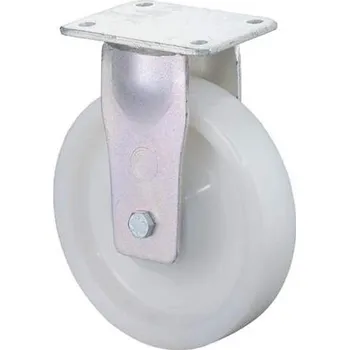 Pojezdové kolečko Transportní kolečko, pevné, kolo z bílého plastu, pr. 250 mm, nosnost 1400 kg