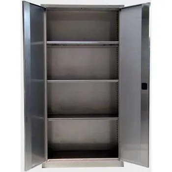 Skříň z ušlechtilé oceli, dveře dvoukřídlé plné, v x š x h: 1800 x 1000 x 500 mm