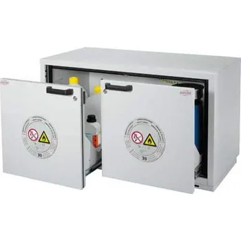 Bezpečnostní skříňka na hořlaviny 90 min., 2 zásuvky, v x š x h: 630x1100x500 mm