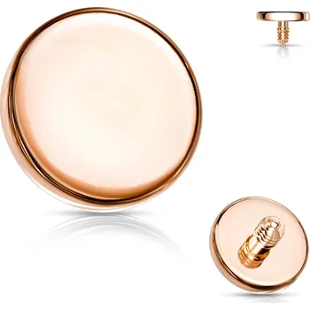 Piercing Šperky4U Náhradní zlacená placička závit 1,2 mm, průměr 3 mm - ND007-03RD