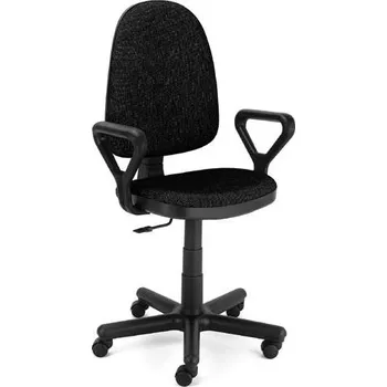 Kancelářská židle PRESTIGE s područkami, potah z látky Basic, barva černá