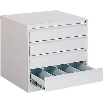 Kartotéka Kartotéka na dokumenty formátu A5-na výšku, 5 zásuvek á 4 řady, v x š x h: 1285 x 775 x 630 mm, barva bílá RAL9010