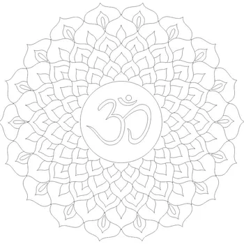Radost v písku Šablona na pískování 7. čakra korunní SAHASRÁRA (68) Varianta: 490 x 490 mm