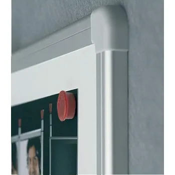 Kancelářský nábytek Oboustranná, prezentační tabule - bílá, magnetická, v x š: 300 x 1200 mm, včetně držáků