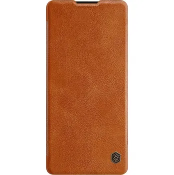 Pouzdro na mobilní telefon Nillkin Qin Book pro Samsung Galaxy S10 Lite hnědé
