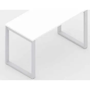 Psací stůl Stůl kancelářský SQart, podnoží stříbrošedé (RAL9006), pracovní deska bílá, š x h: 2000 x 800 mm