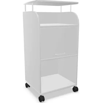 Dílenský stůl Stolek Caddy pojízdný s pracovní deskou 560 x 470 mm, barva světle šedá, v: 1135 mm