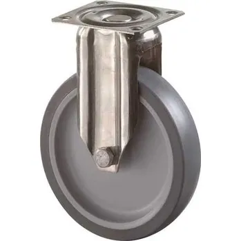 Pojezdové kolečko Přístrojové kolečko, pevné, vidlice z nerezi, pr. 125 mm, s plotýnkou nosnost 70 kg