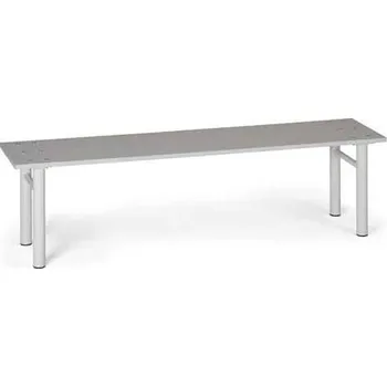 Šatnová lavice, sedák z lamino desek, podnoží kovové šedé, délka 1,5 m