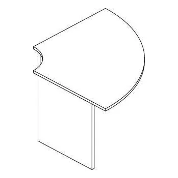 Recepce Recepce - modul rohový bez nadstavby, vnitřní, barva ořech.