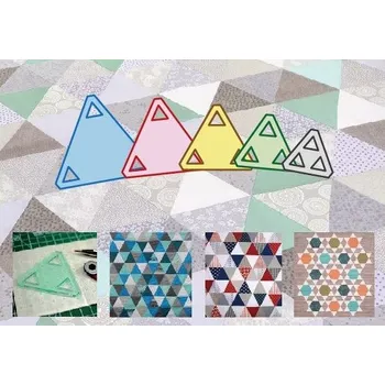 ŠABLONA pro patchwork 60ST. TROJÚHELNÍK - 5 VELIKOSTÍ