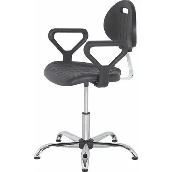 Nízká, anitistatická ESD židle PRO STANDARD CHL s područkami, na kluzácích