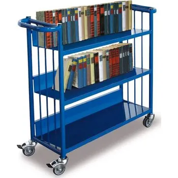 Vozík na knihy a dokumenty, 3 šikmé police, d x š x v: 900x300x890 mm