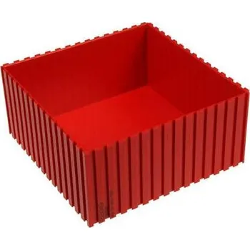 Skříňka na nářadí Plastová krabička, 152x152x70 mm, modul 15x15, barva červená.