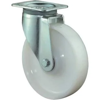 Pojezdové kolečko Transportní kolečko L6, otočné, kolo z bílého plastu, pr. 250 mm, nosnost 1400 kg