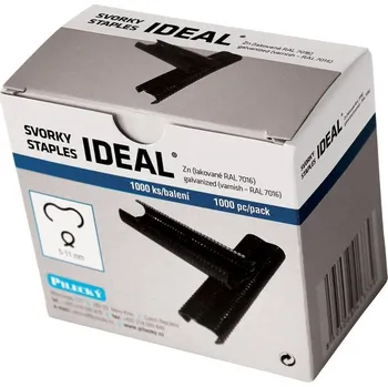 Příslušenství pro plot Svorky IDEAL, Zn+PVC, Antracit RAL7016, 1000ks