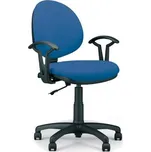 Moderní kancelářská židle SMART s područkami, potah z látky Basic, barva světle modrá