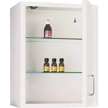 Závěsná kovová skříňka, jednokřídlá plechová dvířka, š x v x h: 400 x 500 x 250 mm, barva bílá RAL9010