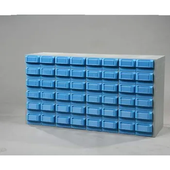 Plastový zásobník VariBox, 1000 x 533 x 355 mm, 48 zásuvek v modré barvě.