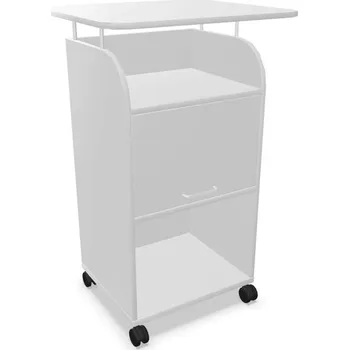 Dílenský stůl Stolek Caddy pojízdný s pracovní deskou 708 x 630 mm, barva světle šedá, v: 1135 mm