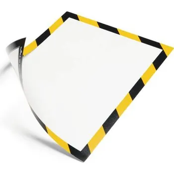Rámečky SECURITY A4 samolepící, magnetické, barva žluto-černá, balení 10 ks.