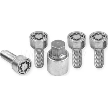 Autodoplněk Pojistné bezpečnostní šrouby M12x1,5x28 kulová R13, klíč 17, SICUSTAR VN228R13