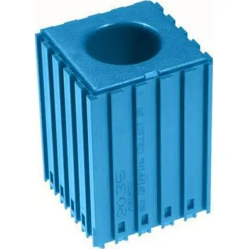 Skříňka na nářadí Plastový box pro ukládání upínacích kleštin o průměru 27,5 mm - K 28, modul 5x5, barva modrá.