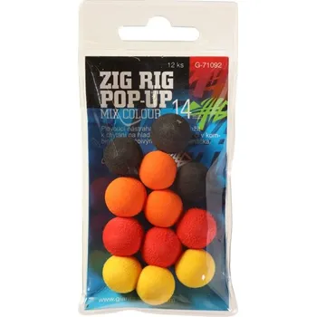Umělá nástraha Giants Fishing Zig Rig Pop-Up 10 mm 12 ks mix color