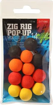 Umělá nástraha Giants Fishing Zig Rig Pop-Up 10 mm 12 ks mix color