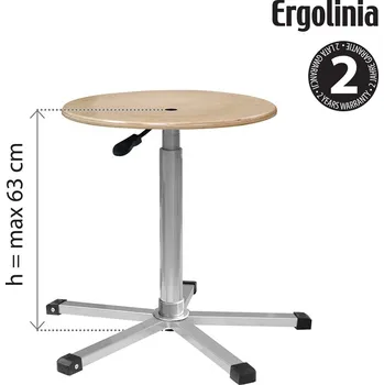 průmyslová otočná stolička dřevěná Ergolinia EVO3