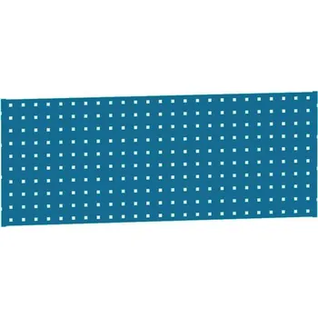 Dílenský stůl Perforovaný panel, barva modrá RAL5012, d x v: 1500 x 380 mm